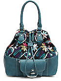 Fashion Crochet Stitched Accent Shoulder/Tote Bag Fashion Crochet Stitched Accent Shoulder/Tote Bag