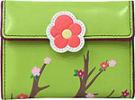 Small Trifold Wallet in Green Small Trifold Wallet in Green