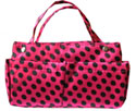Purse Organizer in Fuchsia and Black Polkadots Purse Organizer in Fuchsia and Black Polkadots