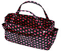 Purse Organizer in Black with Pink Polkadots Purse Organizer in Black with Pink Polkadots